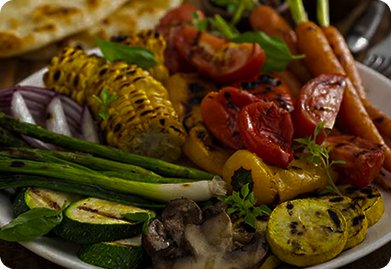 Vegetales asados con hierbas finas